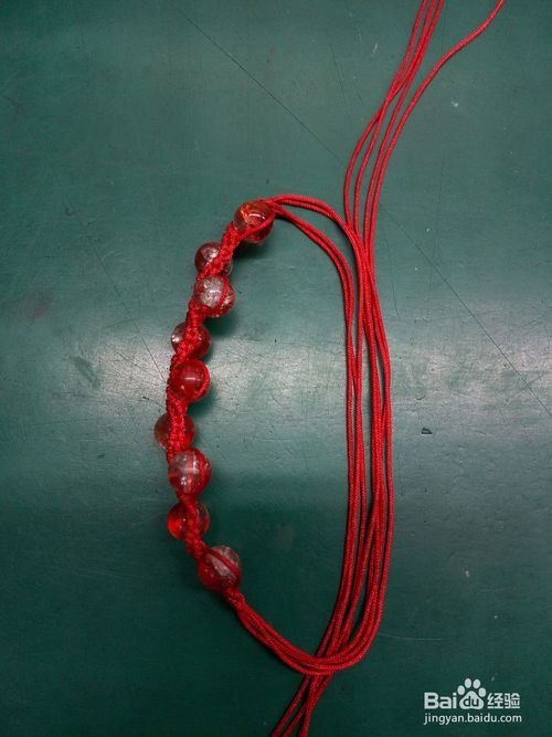 红绳和头发编手链教程