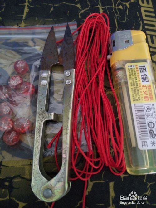 红绳和头发编手链教程