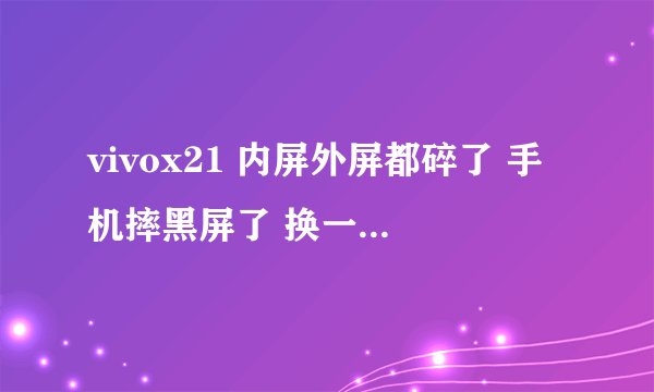 vivox21 内屏外屏都碎了 手机摔黑屏了 换一下需要多少钱啊？