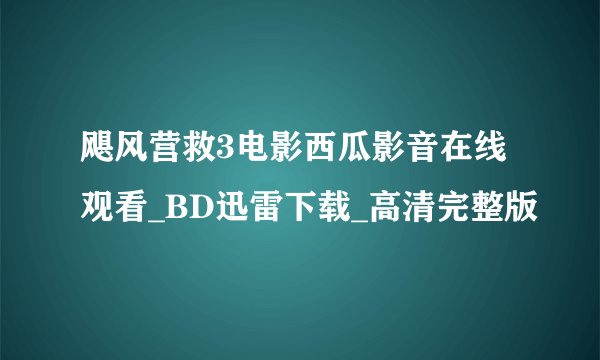 飓风营救3电影西瓜影音在线观看_BD迅雷下载_高清完整版