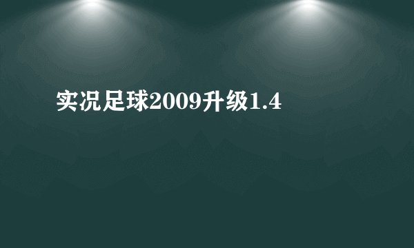 实况足球2009升级1.4