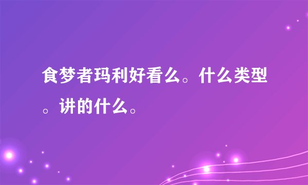 食梦者玛利好看么。什么类型。讲的什么。