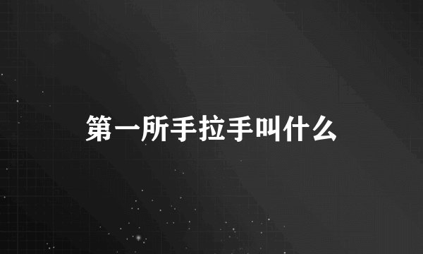 第一所手拉手叫什么