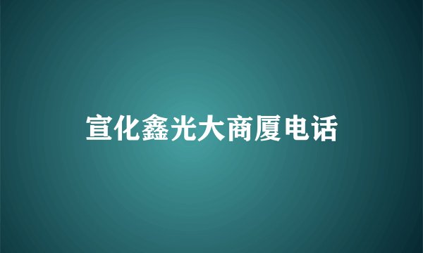 宣化鑫光大商厦电话