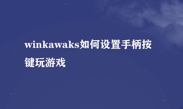 winkawaks如何设置手柄按键玩游戏