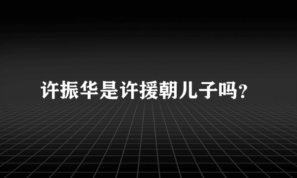许振华是许援朝儿子吗？