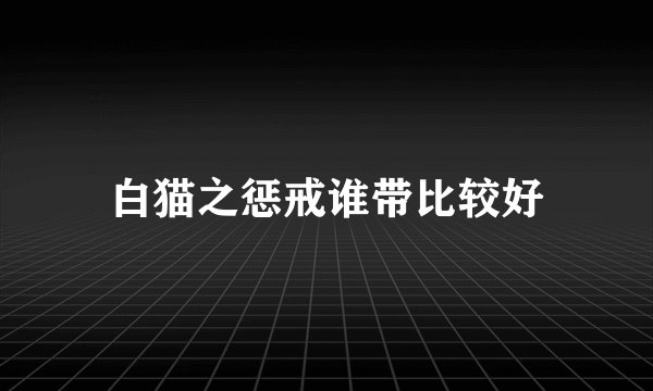白猫之惩戒谁带比较好