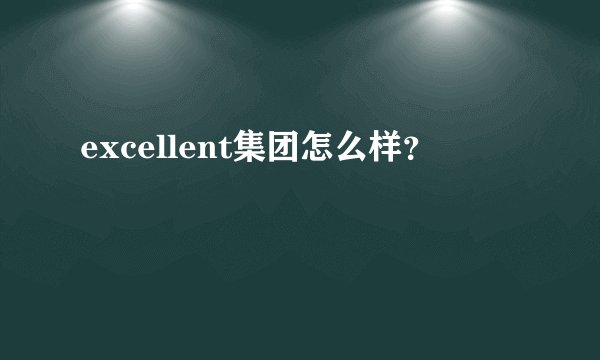 excellent集团怎么样？