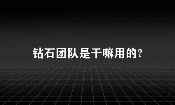 钻石团队是干嘛用的?
