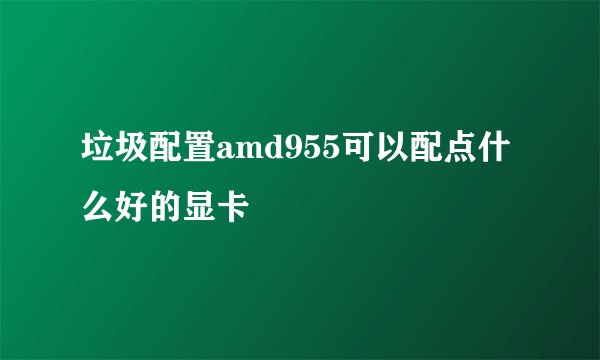 垃圾配置amd955可以配点什么好的显卡