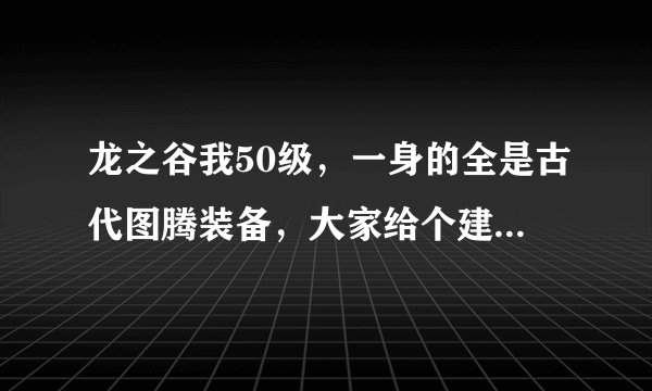 龙之谷我50级，一身的全是古代图腾装备，大家给个建议装备后缀都没有加呢，全身加什么后缀比较好？？