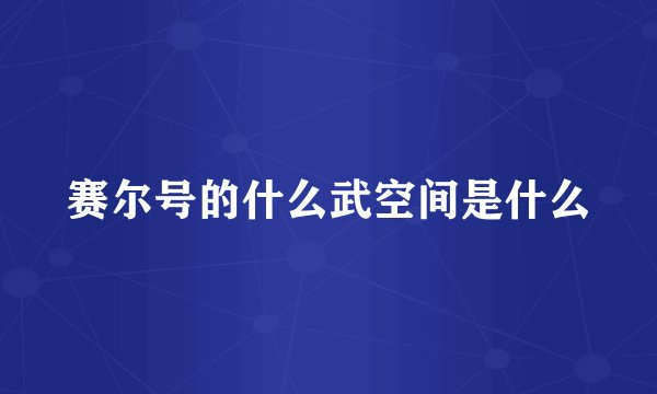 赛尔号的什么武空间是什么