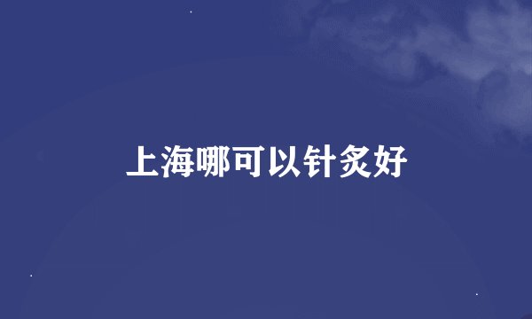 上海哪可以针炙好